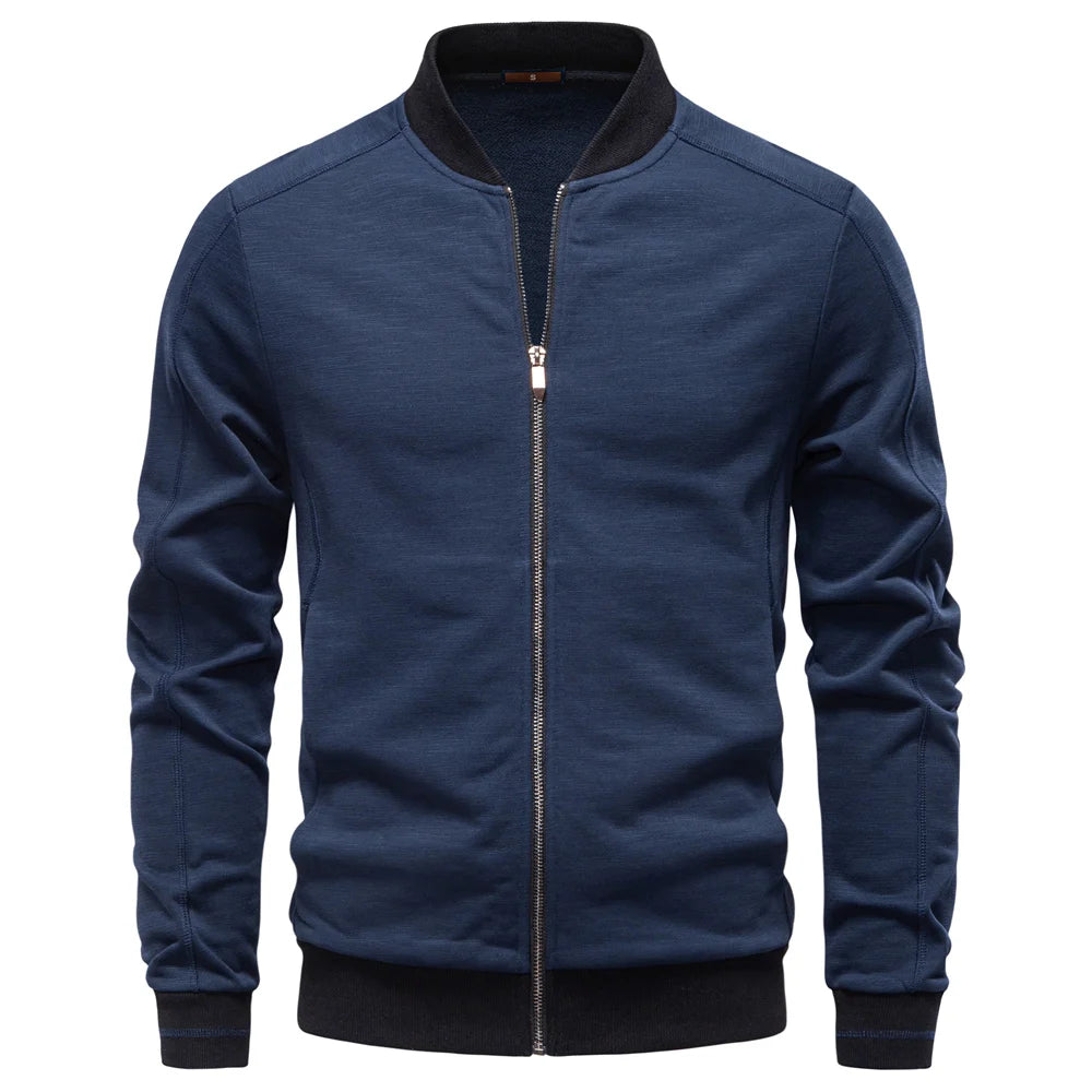 Men's Baseball Jacket Cotton Solid Colour Thickened Warm Autumn Winter Casual High Quality Sportswear Male Zipper Jacket
