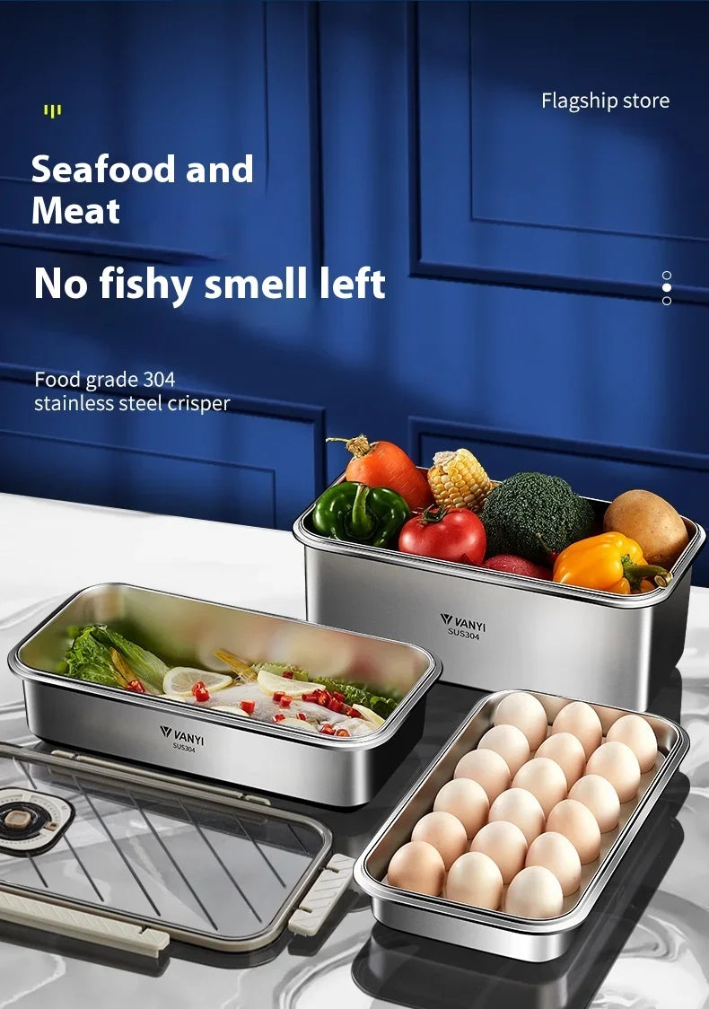 Stainless Steel Airtight Containers w/ Date Indicator & Leakproof Lid - BPA-Free Microwave/Freezer Safe - Home/Kitchen Lunch Box