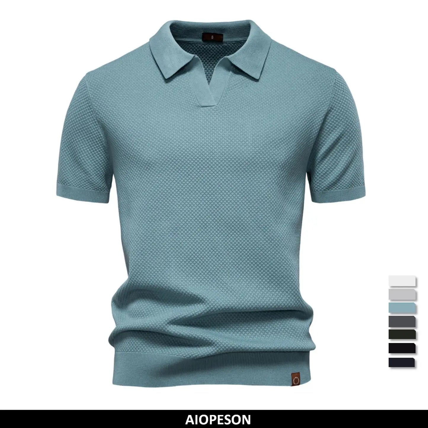 Men's Summer Breathable Polo Shirt Short Sleeve Solid Colour Casual Polo Shirts for Men Lightweight Stretch Polo 