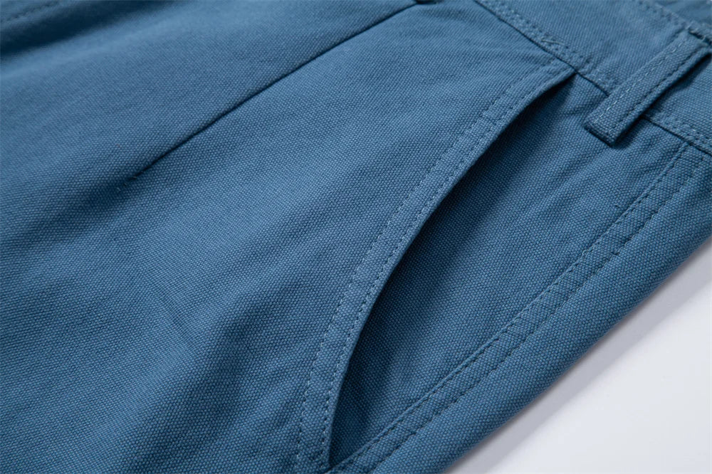 2025 Heren 5-inch Casual Shorts 100% Katoen Effen Elastische Taille Zomer Comfortabel Strand Zakelijk Sociaal Multi Kleuren