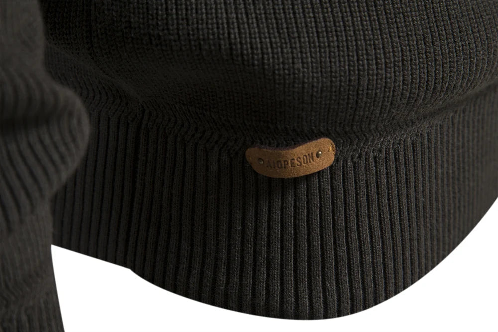 Men's Autumn and Winter Patchwork Colour Sweater For Men Zipper Cardigans High Quality Male Cotton Sweater