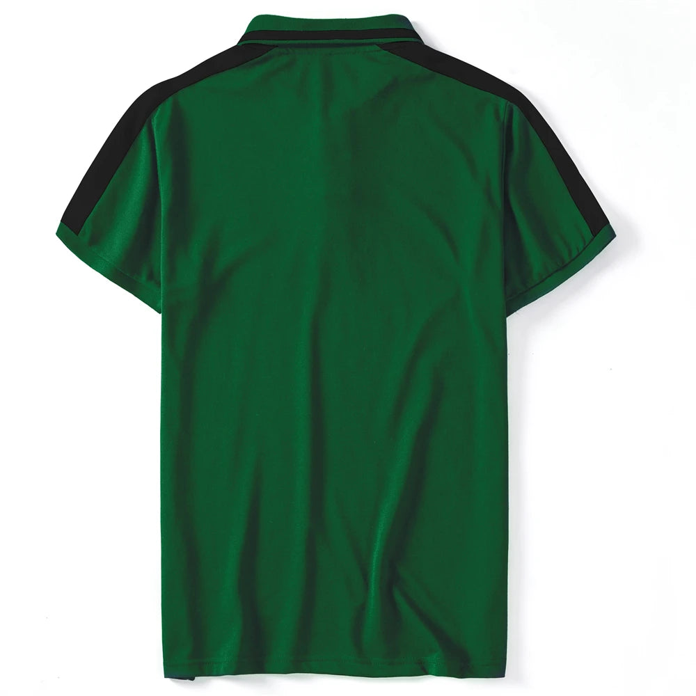 Men's Cotton Polos Giraffe Embroidery Short Sleeve Polo Shirts for Men High Quality Brand Design Polos Men Clothing