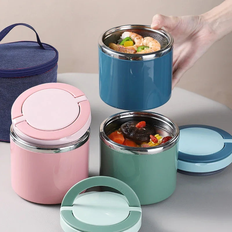 630/1000ML Voedselthermische pot Geïsoleerde soepbeker Thermoscontainers RVS Lunchbox Thermo Houdt Warm voor Schoolkinderen