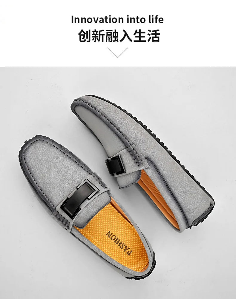 New Large Size 47 48 49 Casual Loafers for Men Yellow Grey Mens Popular Moccasin Fashion Italian Youth Driver Driving Shoes