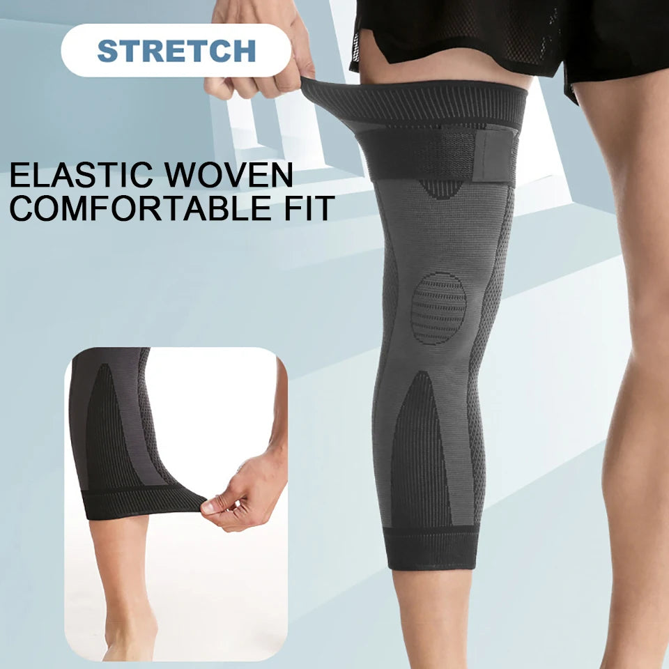 Sport Full Leg Compression Sleeves Knee Braces Support Protector for Weightlifting Arthritis Joint Pain Relief