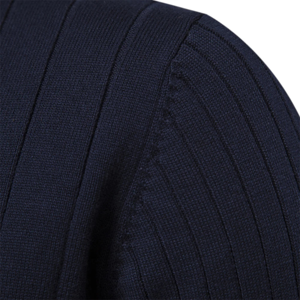 Men's Autumn Quarter Zipper Mock Neck Pullover Sweaters For Men Quality Warm Winter Cotton Knitted Men's Sweaters