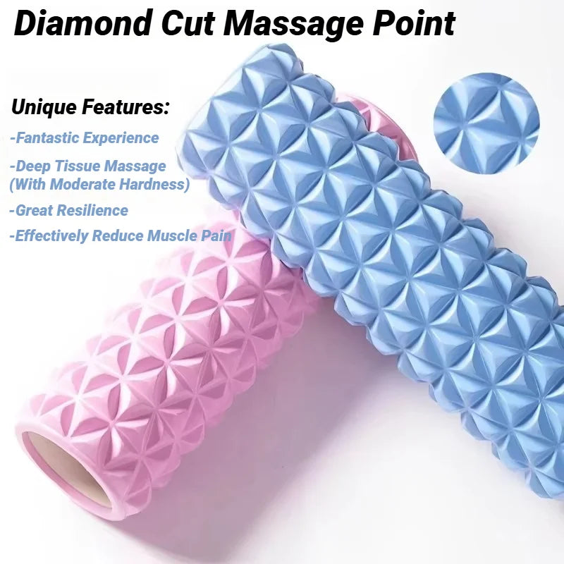 3D Diamond Foam EVA Massage Roller Holle Yoga Kolom Fitnessapparatuur Voor Spierfysiotherapie En Sportrevalidatie Rolle