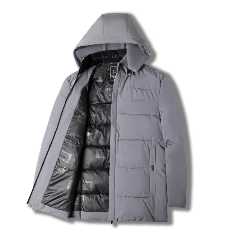 Men's High-Quality Hooded Thickened Warm Cotton Coat, Suitable for Daily Commuting, Elegant Business and Casual Wear Size L-5XL