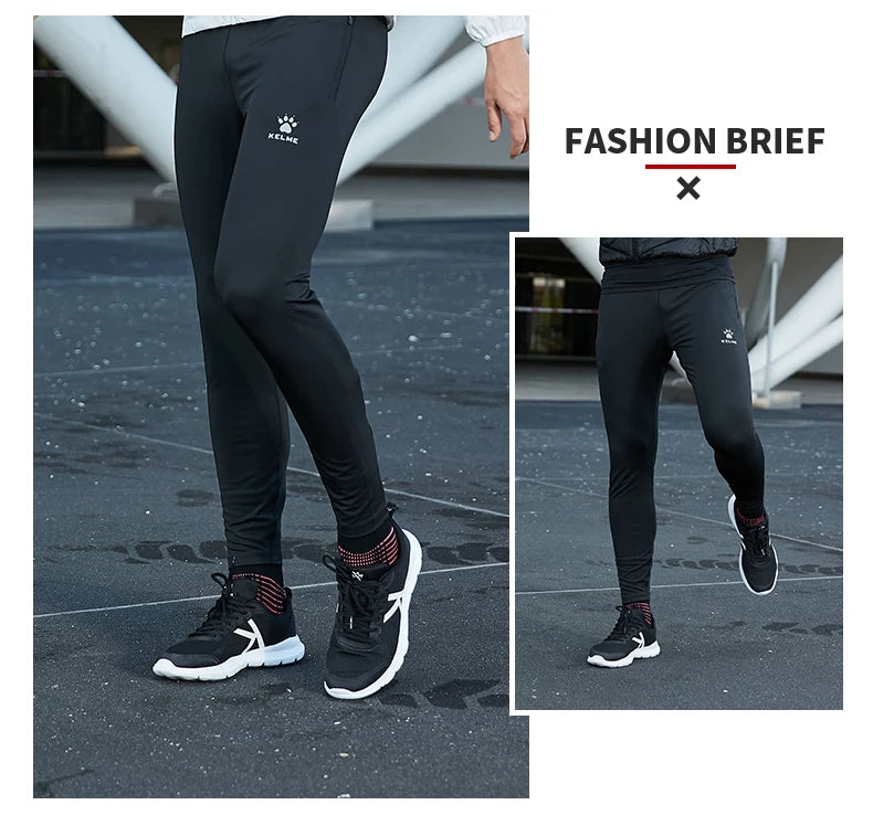 Football Training Leggings Men's High Elastic Slim Tights Thin Outdoor Fitness Running Pants