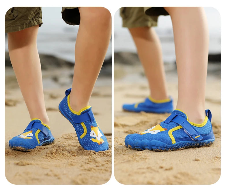 Kids Wide Toe Beach Shoes Lightweight Breathable Non Slip Rubber Sole with Durable Construction for Long Lasting Use