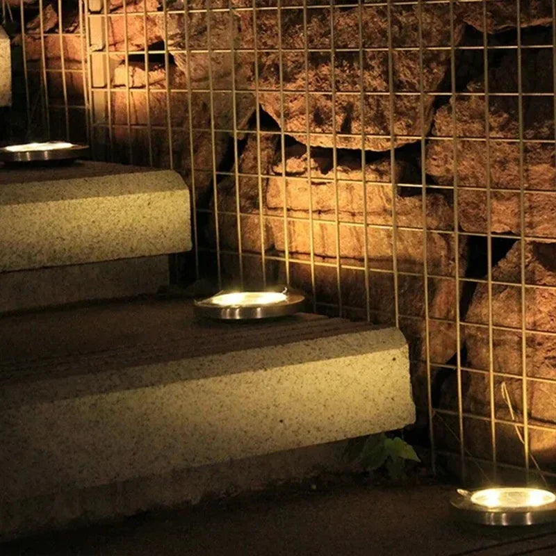 1/4/8-pack zonnelampen voor buiten, 8/20 LED's, schijfvormige ondergrondse lamp, spot, begraven zonnelamp voor huis, tuin, gazon en tuindecoratie