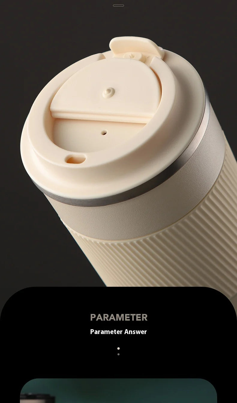 316 Stainless Steel Ceramic Insulated Travel Mug with Handle – Leakproof, Heat-Resistant, Car Cup Holder Friendly – Premium