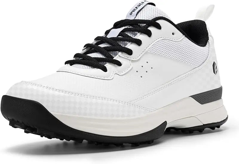 Men's Wide Golf Shoes Professional Outdoor Water Resistant Golf Shoes for Course with Spikes