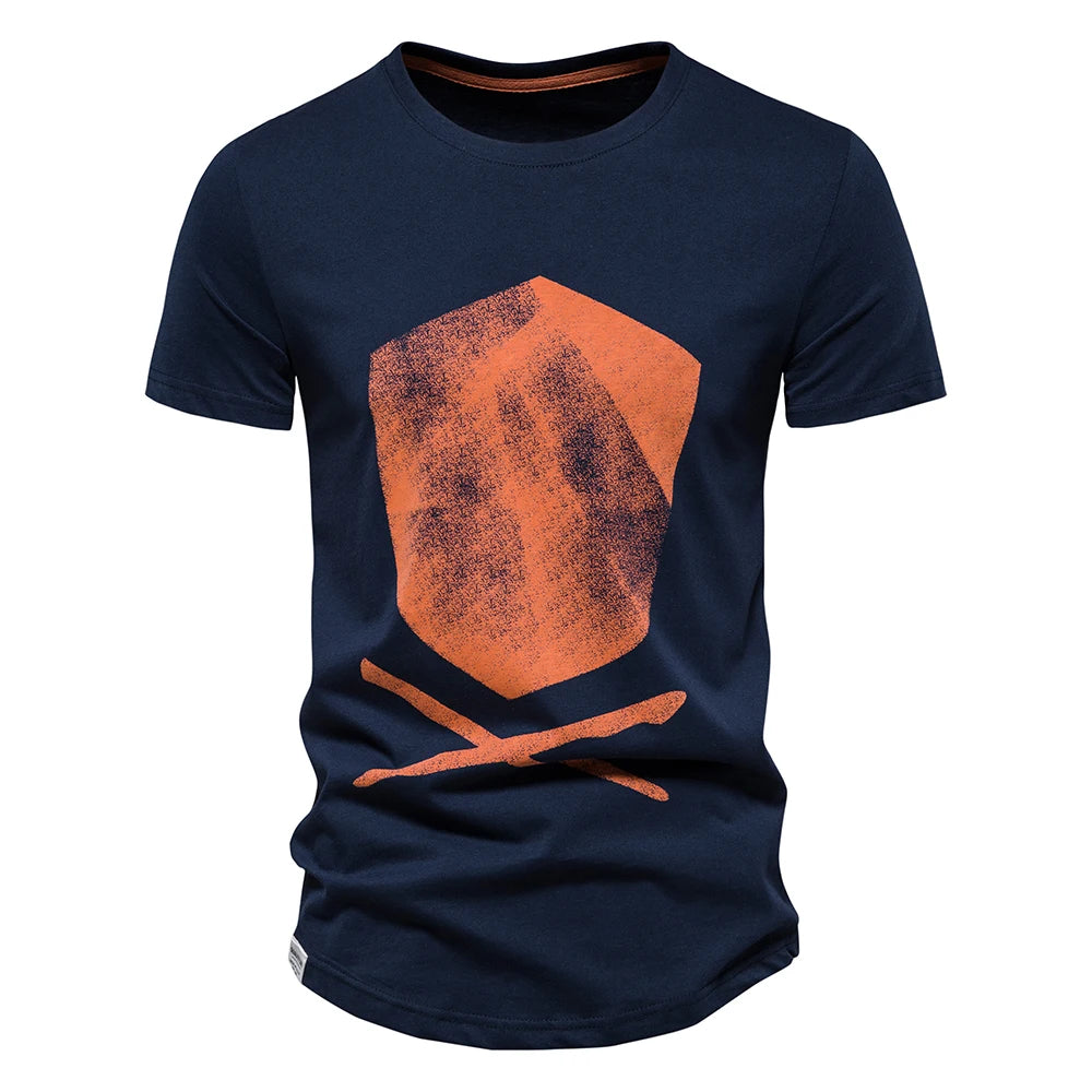 Fashion Designer Cotton T Shirt Men Short Sleeve Casual Sport Summer Tops Tee Shirts Brand Quality Men Clothing
