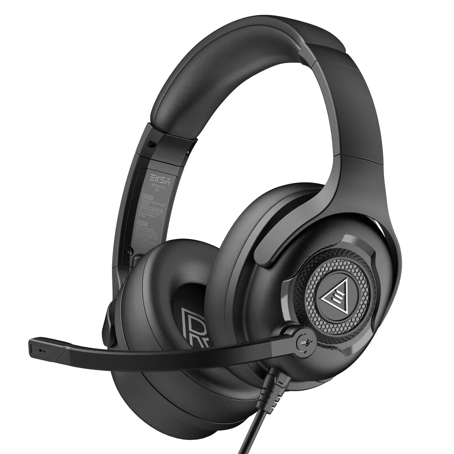 EKSA E4 Wired Headset Gamer 3.5mm Stereo Gaming Headphones with Microphone Superlight Over-ear Earphones for PC/PS4/PS5/Xbox