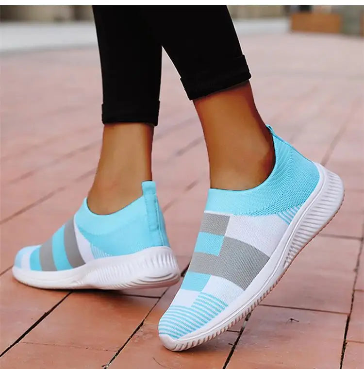 Fashion Women Sneakers Flat Shoes Woman Vulcanized Sneaker Women Slip On Sock Shoes Plus Size Women's Sneaker Zapatos De Mujer
