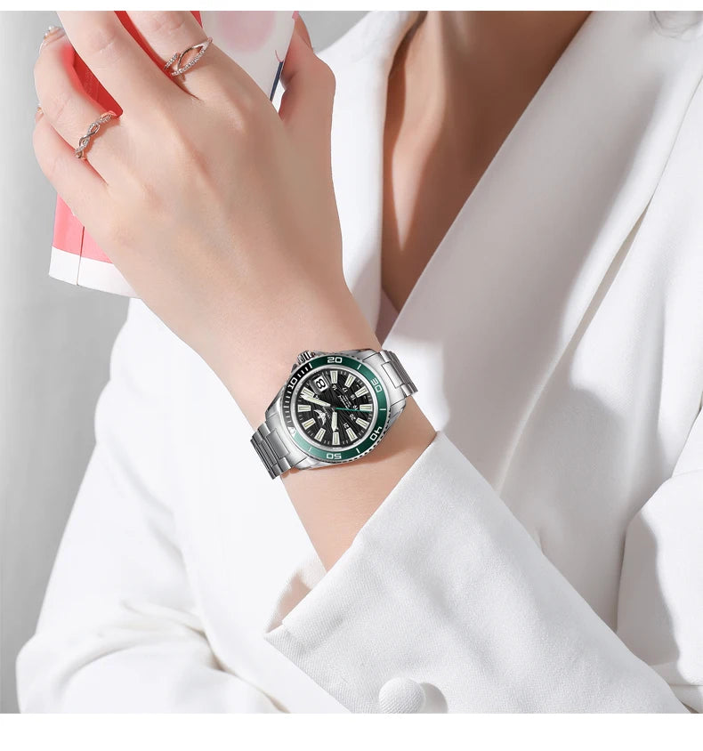 Yelang V1214 Women's Watch Japan VS43 Eco-Drive Solar Watch 36mm Ladies Fashion Sapphire Swiss Luminous 100M Waterproof Watch