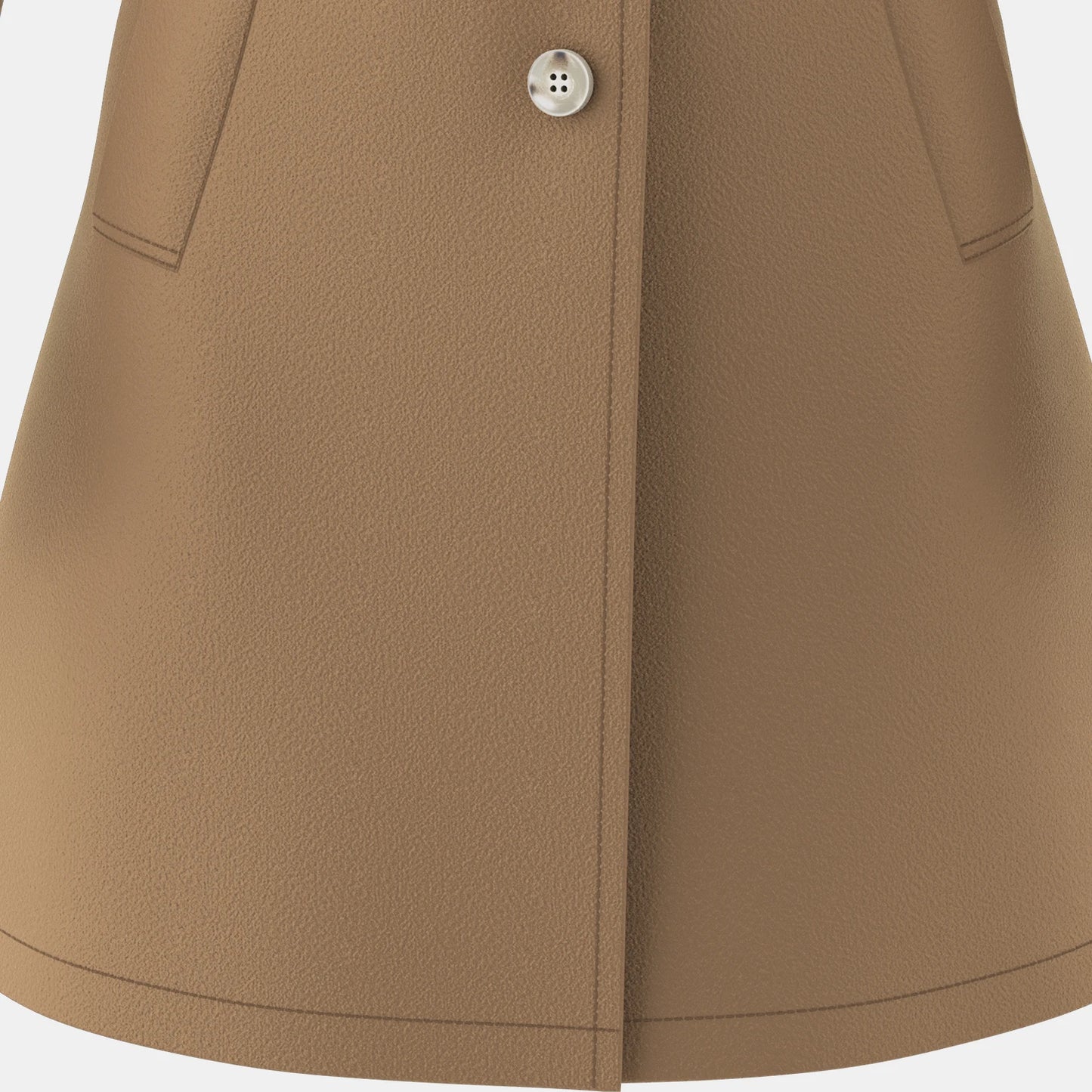 Women's Coats Autumn Winter Camel Plain French Single Breasted Pocket Long Sleeve Lapel A-Line Maxi Casual Coats