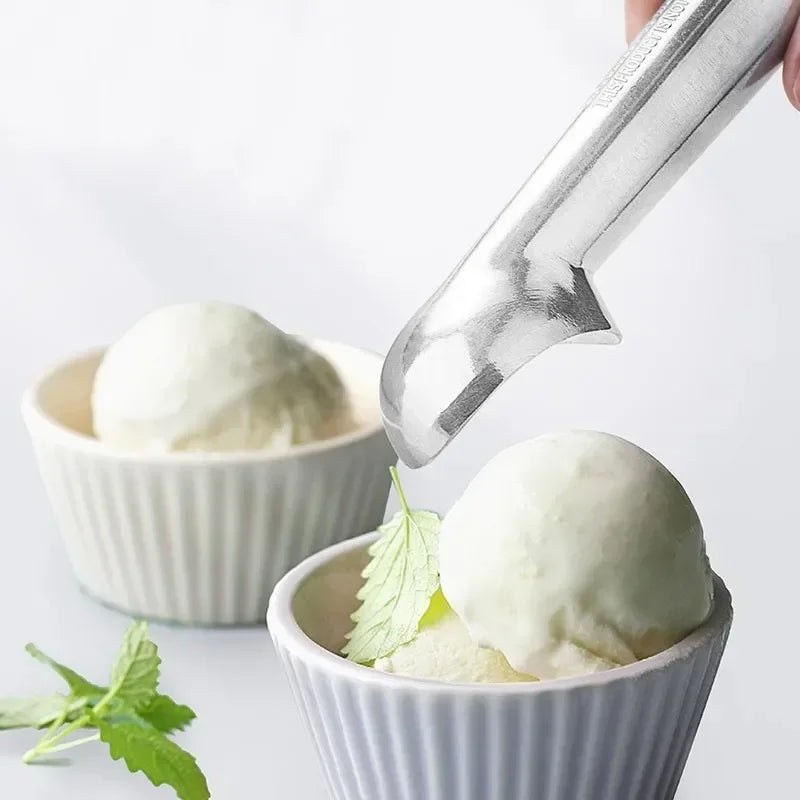 1/2PCS Non-stick Ice Cream Spoons Stainless Steel Fruit Ice Ball Making Tools Handled Dessert Digging Scoop Kitchen Bar Gadgets