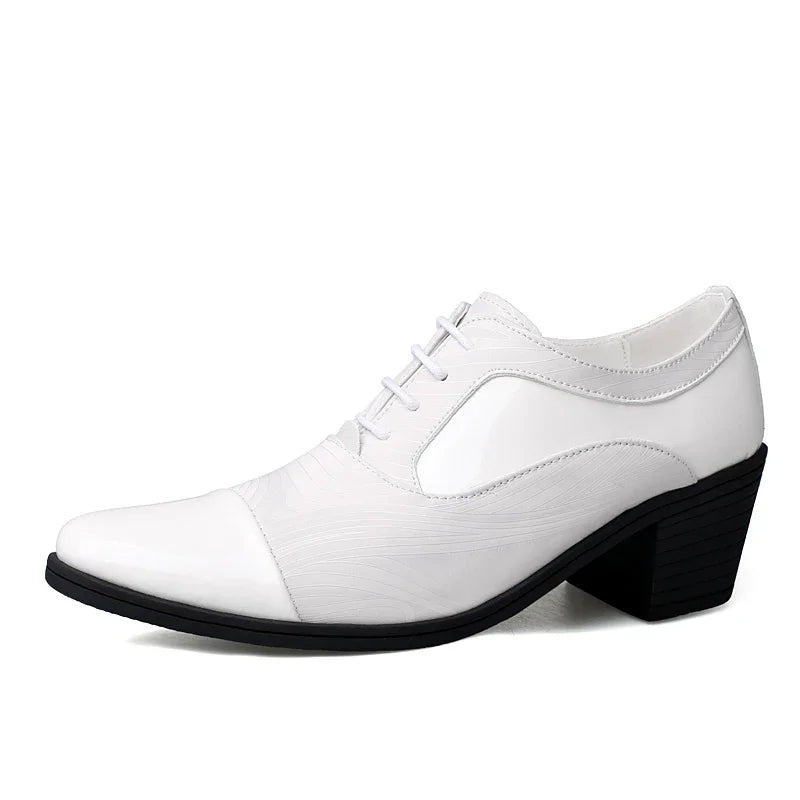 Height Increasing Men Dress Formal Business Shoes Luxury Italy Gentleman Party Evening Oxfords High Heel Youth Wedding Shoes