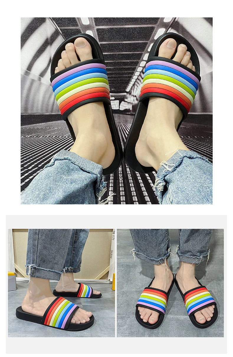 Fashionable Mens Casual Half Slides Luxury Brand Male Comfortable Outside Beach Walking Slipper Trendy Style Sandals