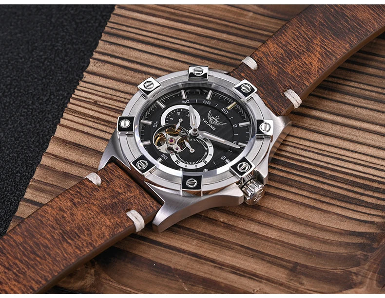 Yelang V1024 Men Brand Watches 44mm Japan Miyota 82S7 Automatic movement Luminous Men 100m Water-Resistant Watch Military Style