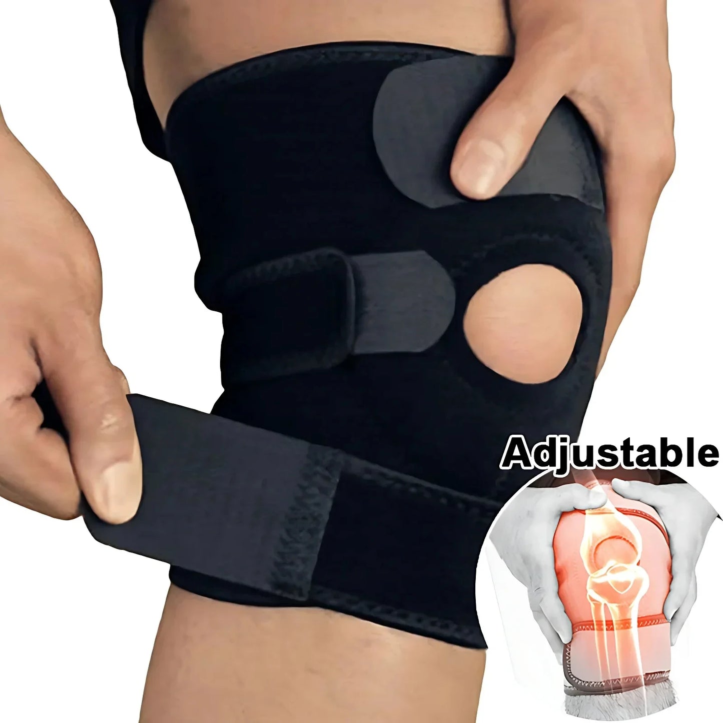 1 ST. Orthopedische Kniebeschermer Kniebrace Ondersteuning Gewrichtspijnverlichting Patellabeschermer Verstelbare Sport Kniebeschermer Meniscusband