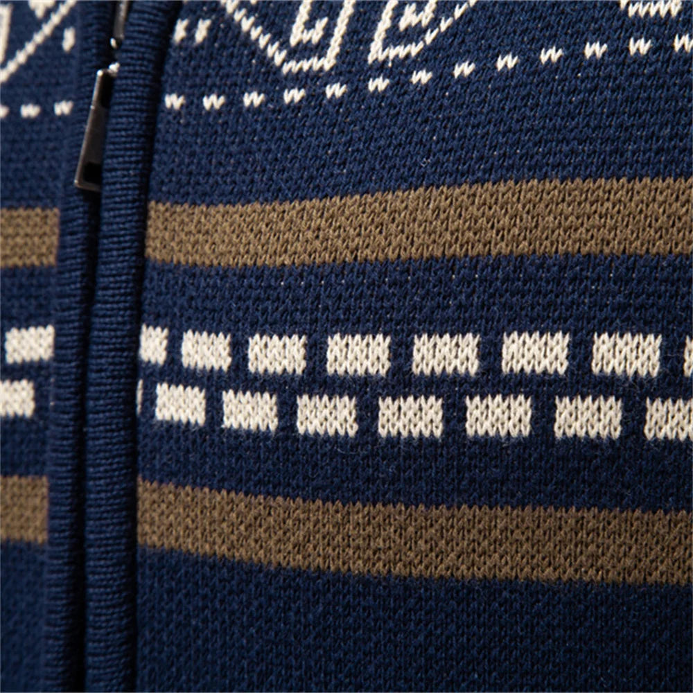Men's Autumn High Quality Stand Collar Jacket Warm Winter Cotton Coat for Men Ethnic Patterns Casual Male Outerwear
