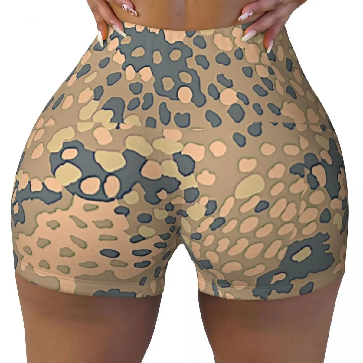 Custom Marpat Camo Workout Volleyball Biker Shorts for Women Woodland Camouflage Gym Yoga Shorts