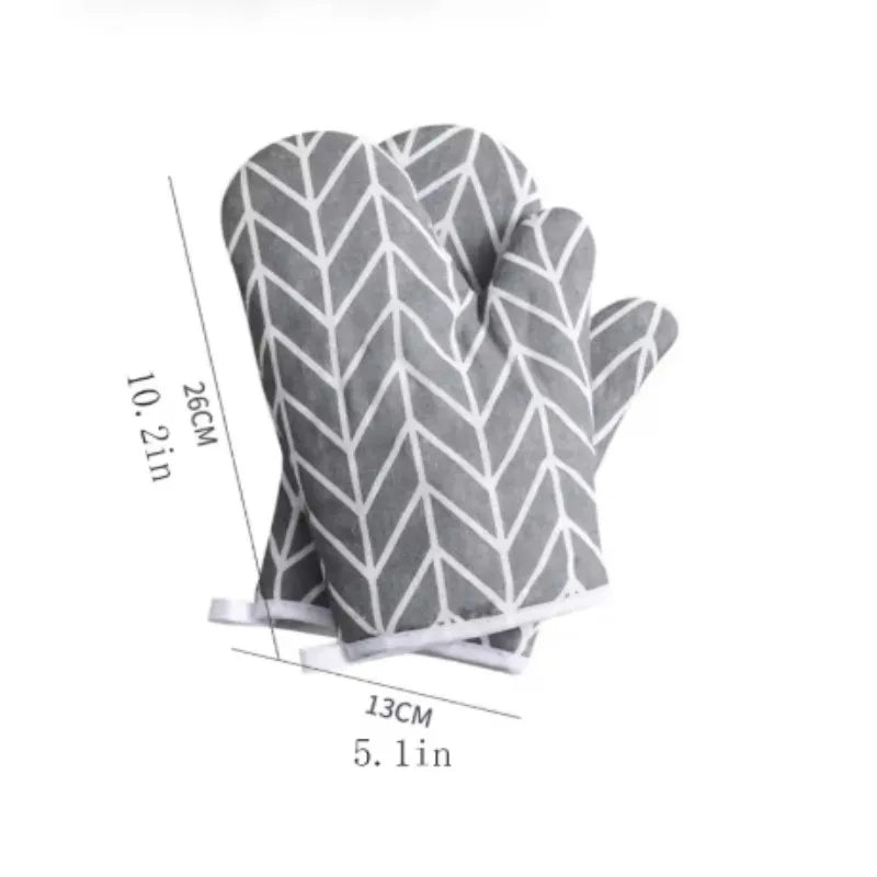 2 stuks warmte-isolerende handschoenen, hittebestendige magnetronhandschoenen en hittebestendige keuken- en ovenwanten voor