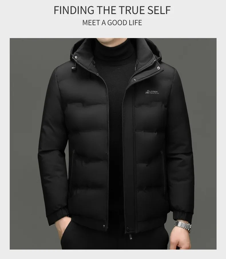 Men's Top Grade Designer Winter Brand Parka Jacket Casual Fashion Windbreaker Hooded Thick Bubble Male Coats