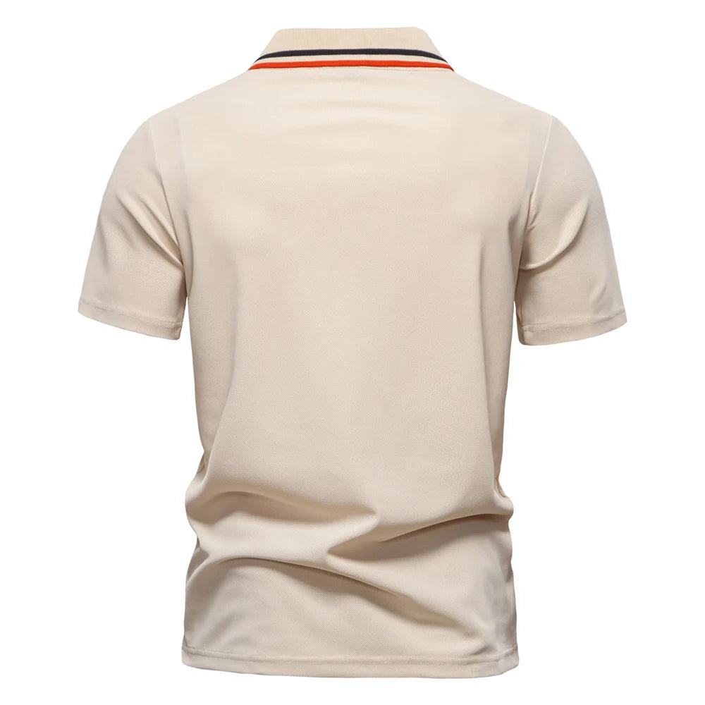 2025 Men's Polos Solid Color Classic Polo Shirt Men Short Sleeve Top Quality Casual Business Social Polo Men With Pocket