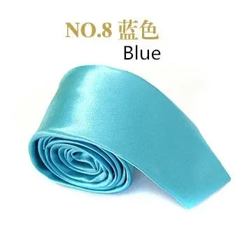 35 kleuren Nieuwe stijlvolle 5 cm smalle effen stropdas voor heren. U kiest kleuren. Mode-uniform stropdas.