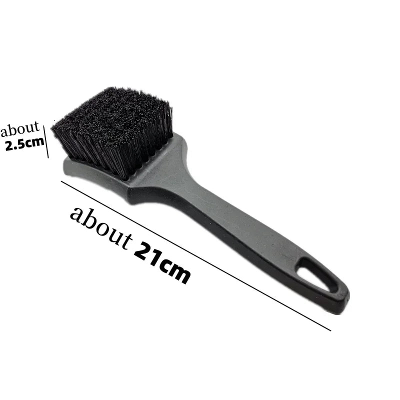 Motorcycle Tire Rim Brush Wheel Hub Cleaning Brushes Motorcycle Wheels Detailing Accessories Black White Tire Washing Tool