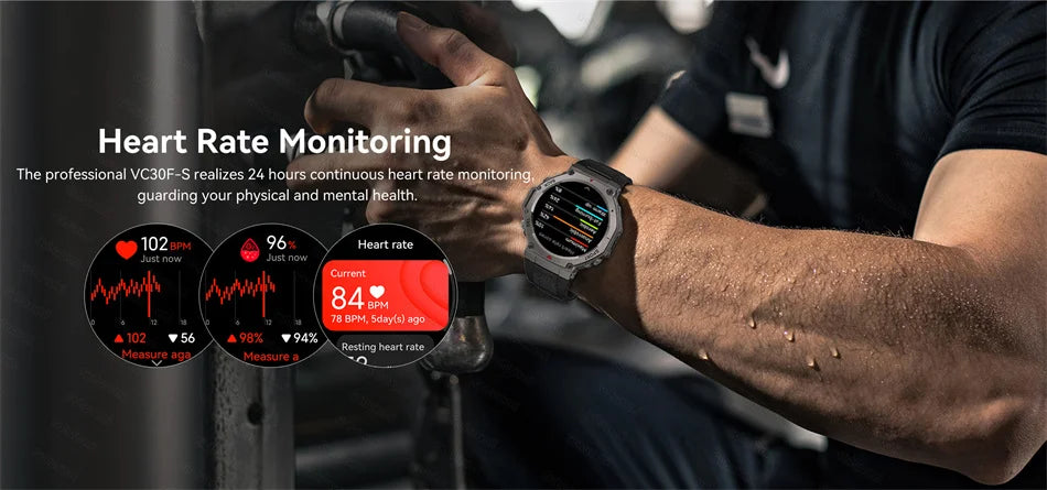 2025 New Outdoor Military Smart Watch Men GPS Track Waterproof Swim Health Monitor Compass GPS Sport Fitness Smart Watch Bracelet