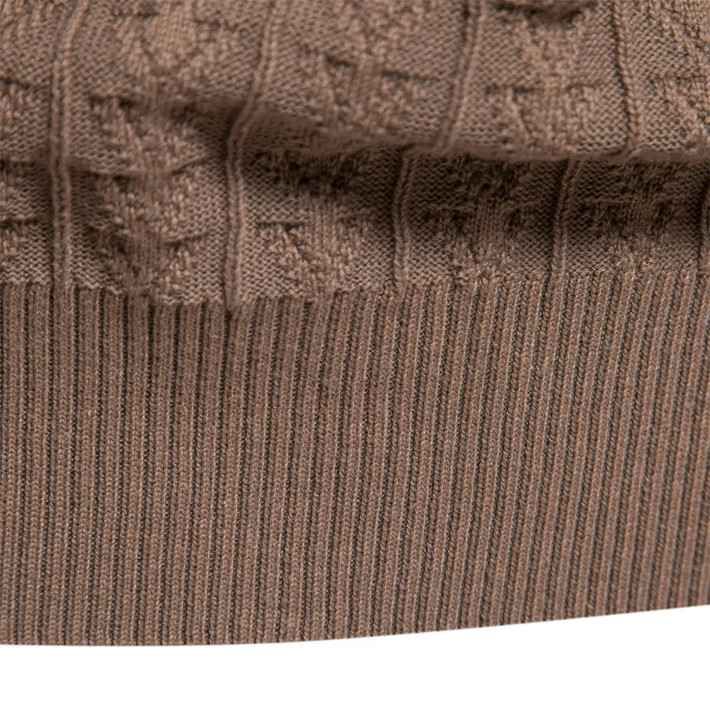 Men's Solid Colour Knitted Turtleneck Male Sweater Cotton High Quality Warm Pullover Winter Casual Sweaters for Men