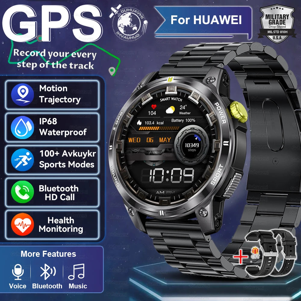 2025 Nieuwe GPS Sport Smart Watch Mannen Waterdichte Fitness Tracker Bluetooth Call 400MAH Batterij Armband Smartwatch Voor Vrouwen - Compatibel met Xiaomi IOS
