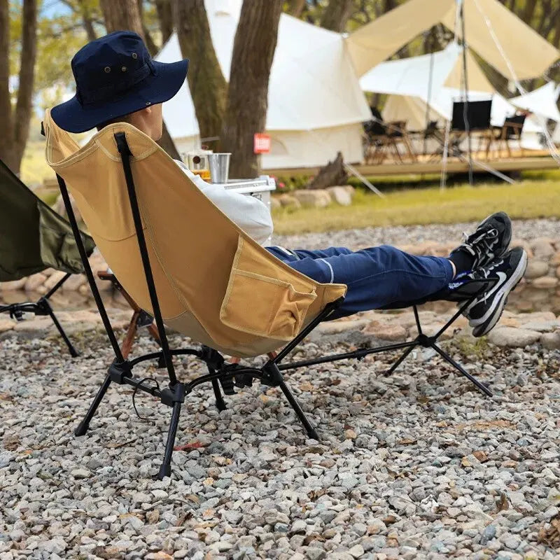 Universal Camping Chair Foot Rest Folding Attachable Footrest Lightweight Footstool for Outdoor Fishing Beach Hiking