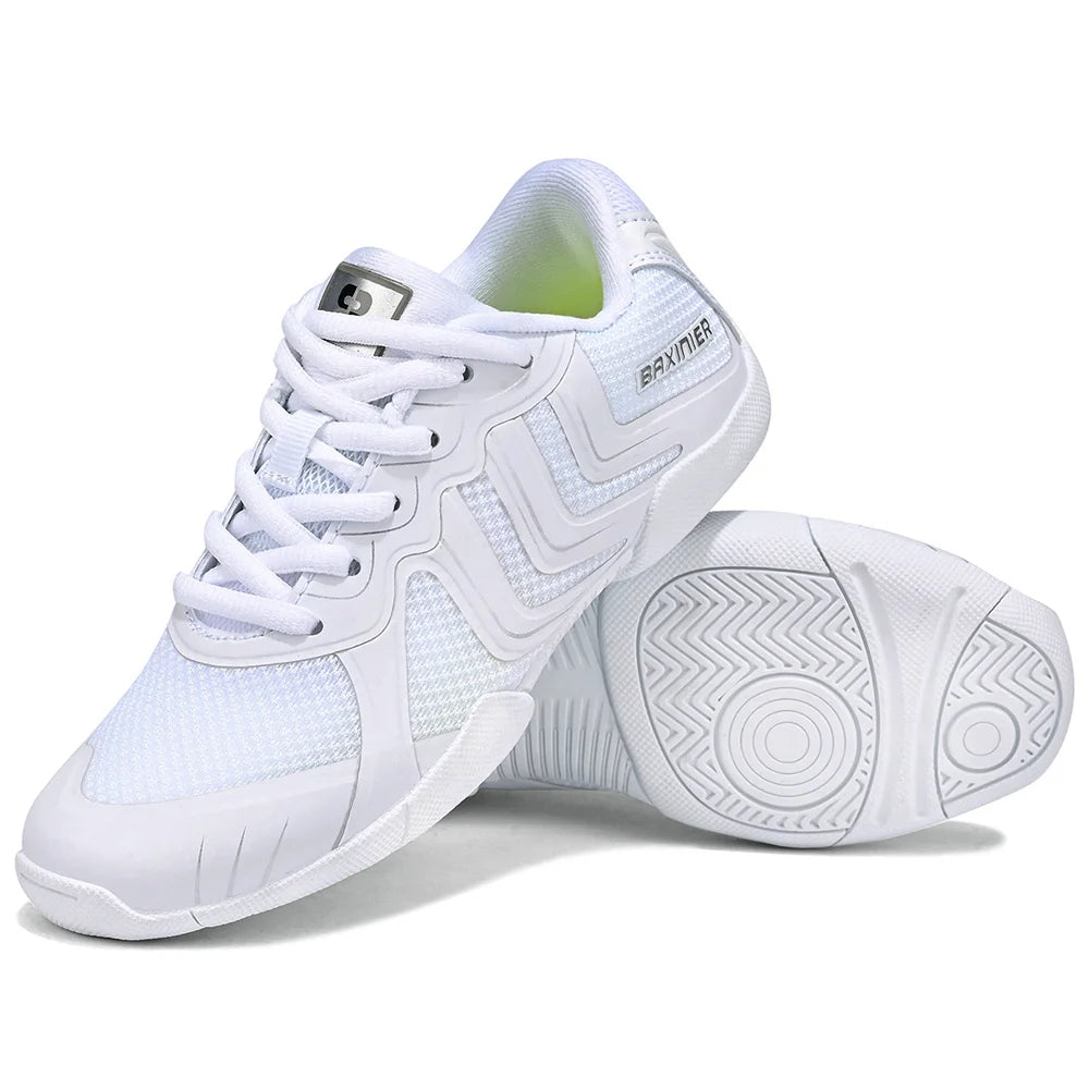 Girls White Cheerleading Shoes Lightweight Youth Cheer Competition Sneakers kids Breathable Training Dance Tennis Shoes
