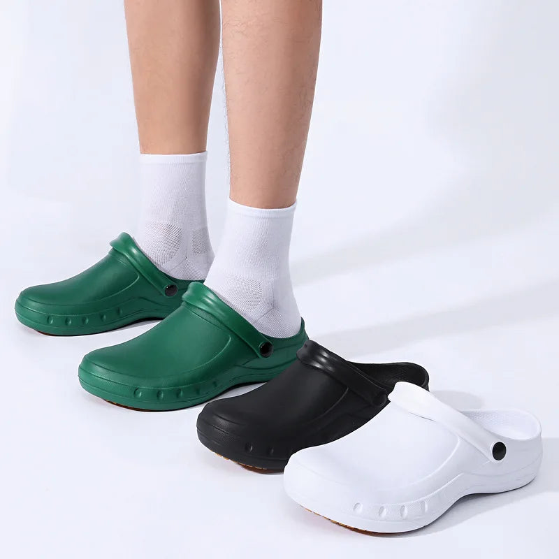 Lightweight Slip-resistant EVA Chef Shoes Sandals for Men - Ideal for Doctors Nurses Kitchen Restaurant Hospital Lab Settings