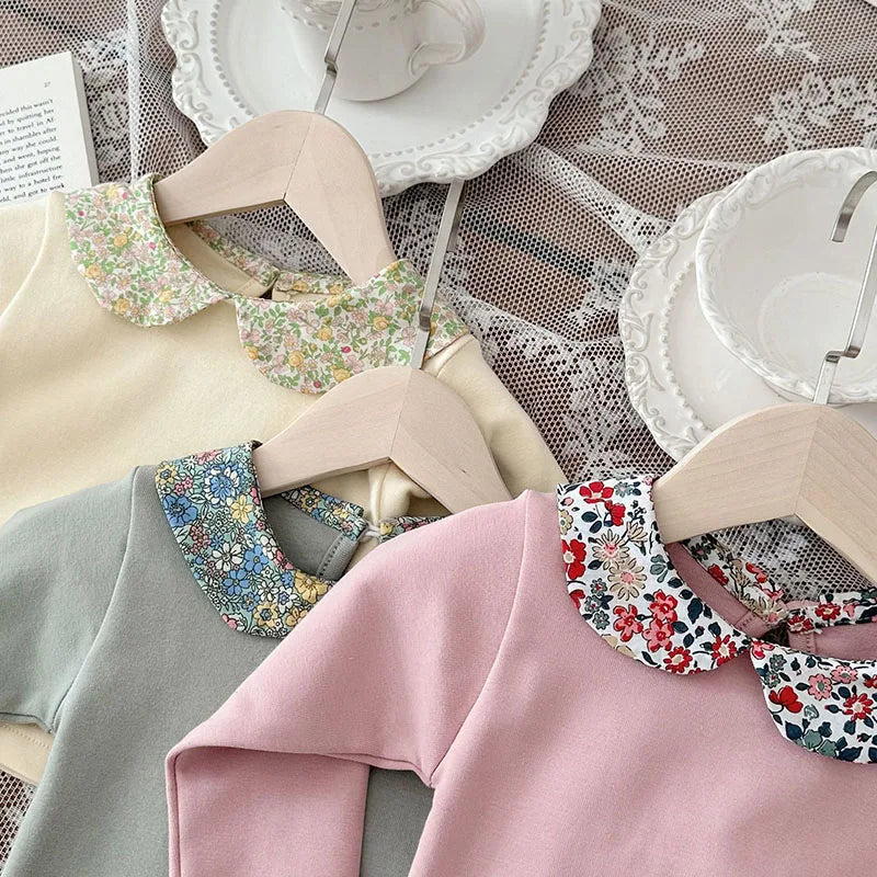 New Spring Baby Shirt Girls Cute Floral Blouse Toddler Outwear Clothes Infant Tops 0-2Y Girls