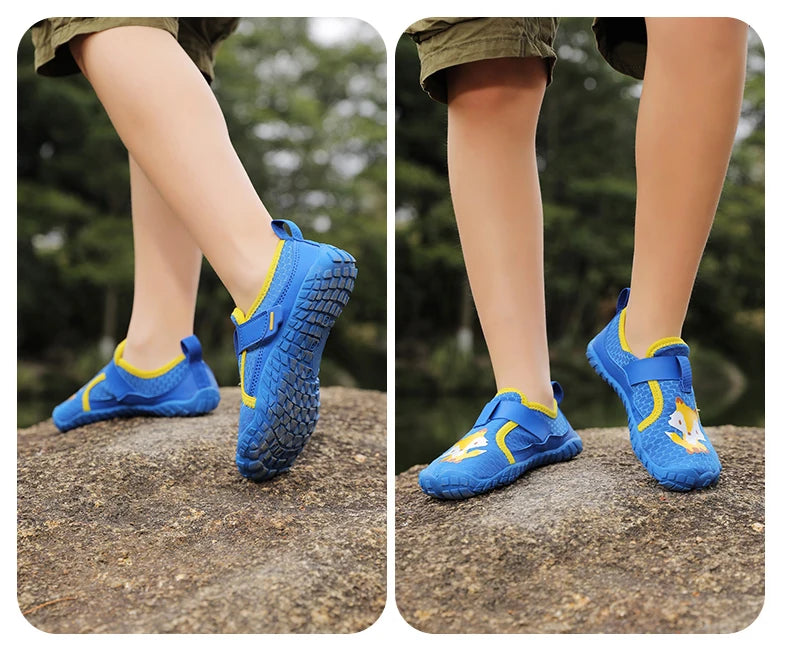 Kids Wide Toe Beach Shoes Lightweight Breathable Non Slip Rubber Sole with Durable Construction for Long Lasting Use