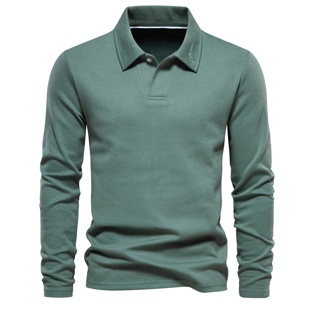Men's Embroidery Polo Shirt Fashion Neck Turn Down Collar Casual Social Polo Shirts Luxury Golf Shirt For Men