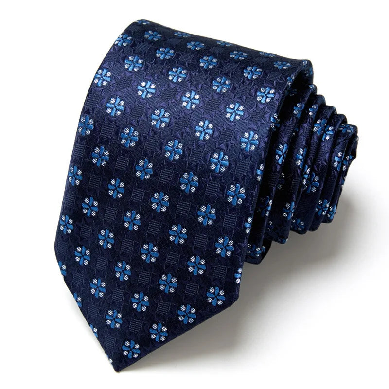 Men's Business Neckties Men's Stripe Plaid Floral Blue Wedding Ties Jacquard Woven Men Neck Jacquard Ties Vintage Accessories