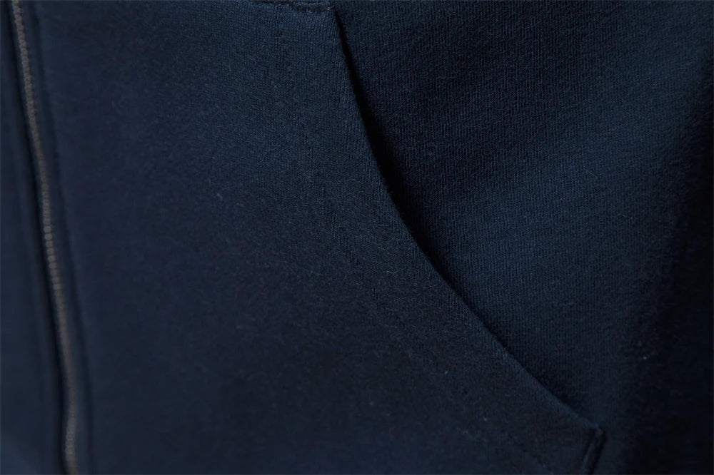 Men's New Cotton-blend Solid Zip Up Sweatshirts Casual Sport Cardigan Jacket Sweatshirt for Men