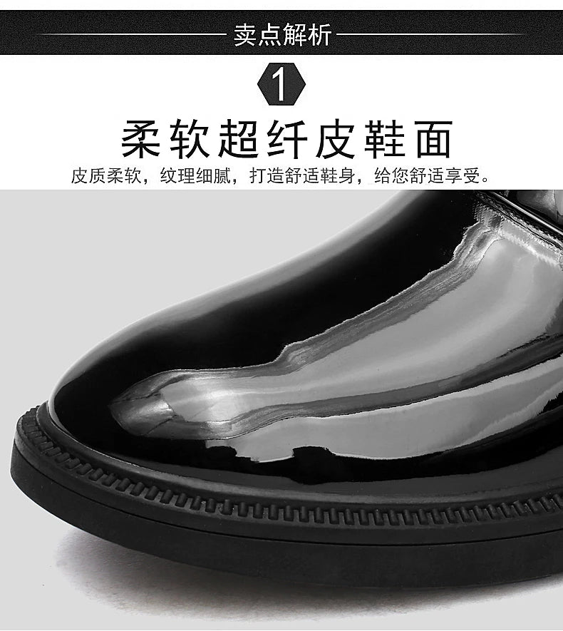 Fashion Mens Formal Dress Shoes Red White Male Business Office Men Oxfords Luxury Brand Wedding Shoes