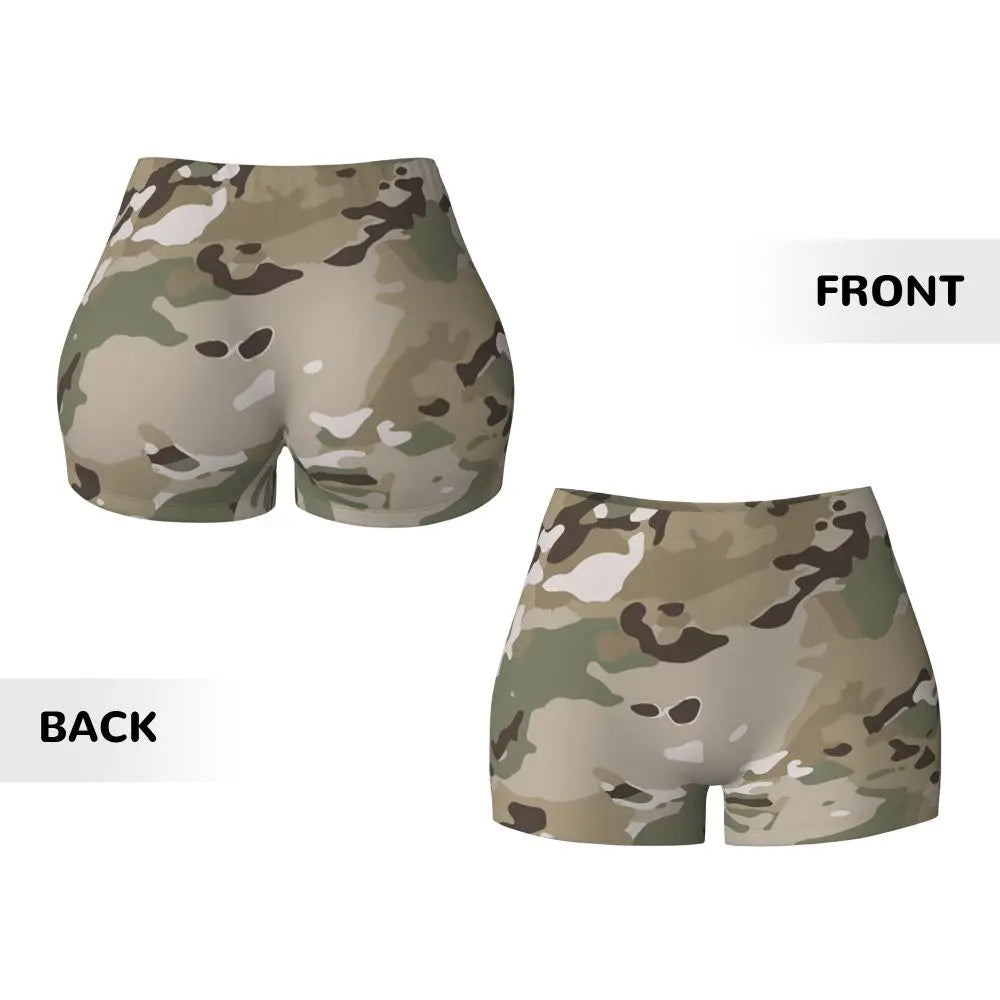 Custom Marpat Camo Workout Volleyball Biker Shorts for Women Woodland Camouflage Gym Yoga Shorts