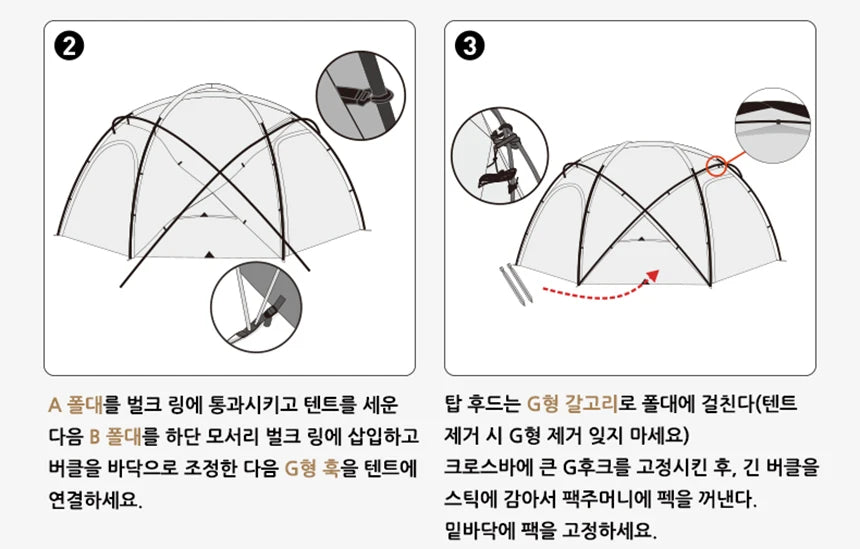 Camping Tent Commander Dome Tent Shelter Waterproof Windproof Ultra-light 70D Nylon 160/185/245CM