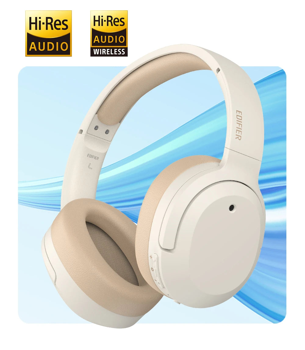Edifier W820NB Plus Wireless Noise Cancelling Headphones 43dB ANC Hi-Res LDAC Codec 49hrs Playtime Over-Ear Bluetooth Headset