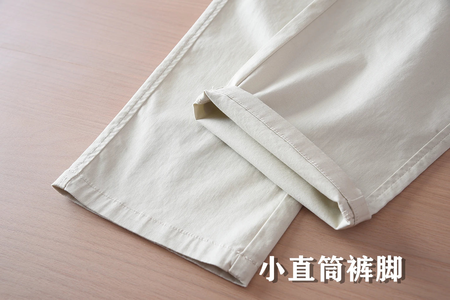 2025 Summer New American Retro Thin Micro Elasticity Casual Pants Men's Simple 97% Cotton Slim CHINO Business Straight Trousers